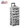 Custom Available Makeup Case Zebra Hairdresser Trolley Aluminum Hairdresser Trolley Case for Hairdresser