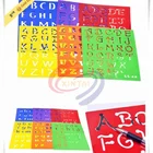 Custom design PP letter stencil plastic kid's drawing stencil for wholesale