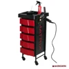 Hairdressing pedicure trolley for salon,plastic hair salon trolley cart,rolling cart trolley
