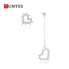 High Quality Personalised Womens Sterling Silver Heart Zirconia Earrings
