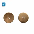 SK Wholesale classical simple 2 holes Khaki wooden buttons for shirts custom logo button button supplier
