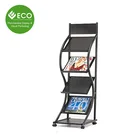 Custom logo stable iron metal display stand for magazine comic book wholesale