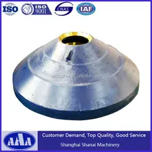 cone crusher spare parts casting high manganese steel concave bowl liner and mantle for cone crusher HP200 HP300 HP400 cone part