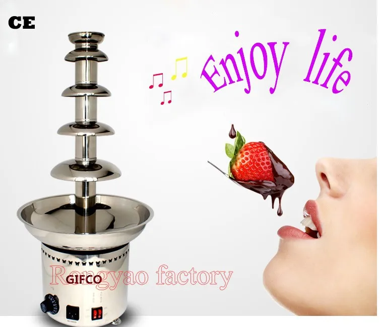5-Layers Stainless Steel Chocolates Fountain Machine 5 Chocolates Fountain For Hotel
