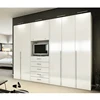 Custom modern design TV cabinet bedroom wardrobe white wardrobe with TV cabinet