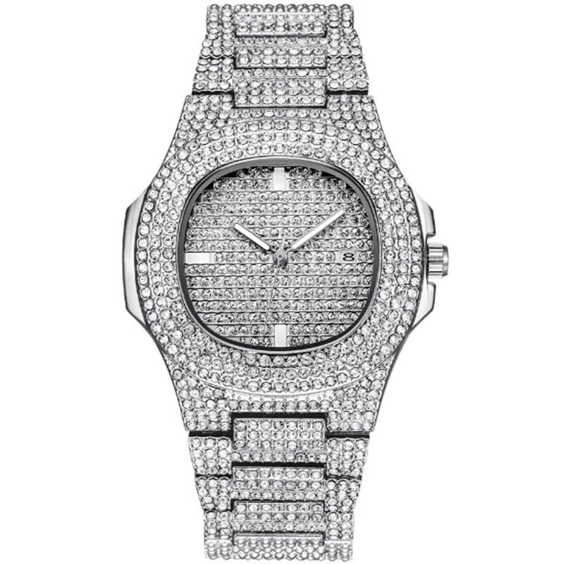 Waterproof Watch Bling Diamond Watch Men Silver Steel Band Men's Business Quartz Wrist Watches(EJ0686)
Waterproof Watch Bling Diamond Watch Men Silver Steel Band Men's Business Quartz Wrist Watches(EJ0686)