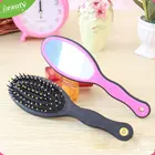Colorful hair brush ,ynjc small hair brush comb mirror set