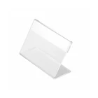 OEM name card desk frame label display holder clear L shape acrylic table sign
