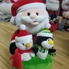 Electronic Plush Santa Claus with 2 penguins in his hand singing and dancing stuffed plush Christmas toys