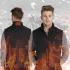 Men's Intelligent Heating Vest Winter Heated Jacket Sleeveless Shirt Winter Vest Signaling Vest with LEDs