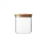 Home goods sealed air tight glass jar with bamboo lid