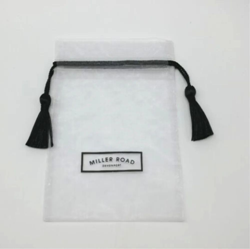 cheap organza packaging drawstring gift bag with printed logo