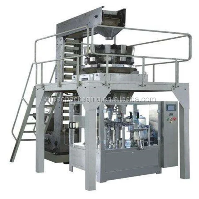 Foshan factory price preformed bags 8 stations automatic rotary bagging machine for dark chocolate pretzel with OEM service