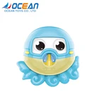 Battery operated octopus baby bath toy bubble water gun with music
