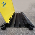 3 Channel Rubber Floor Cable Protector/Car Ramps For Traffic/Rubber Cable Ramp