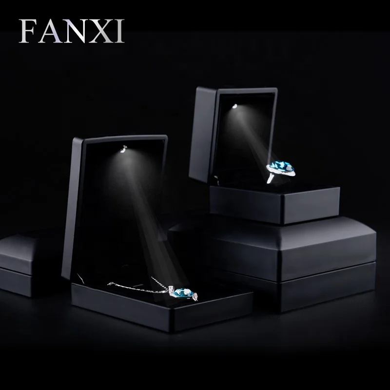 FANXI factory wholesale custom logo black foam pop up led jewelry necklace bracelet bangle pendant earring ring box, N/a
FANXI factory wholesale custom logo black foam pop up led jewelry necklace bracelet bangle pendant earring ring box, N/a