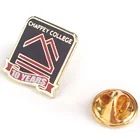 Stainless Steel Square Shoe Badge Smile Face Button Enamel Pins Souvenir