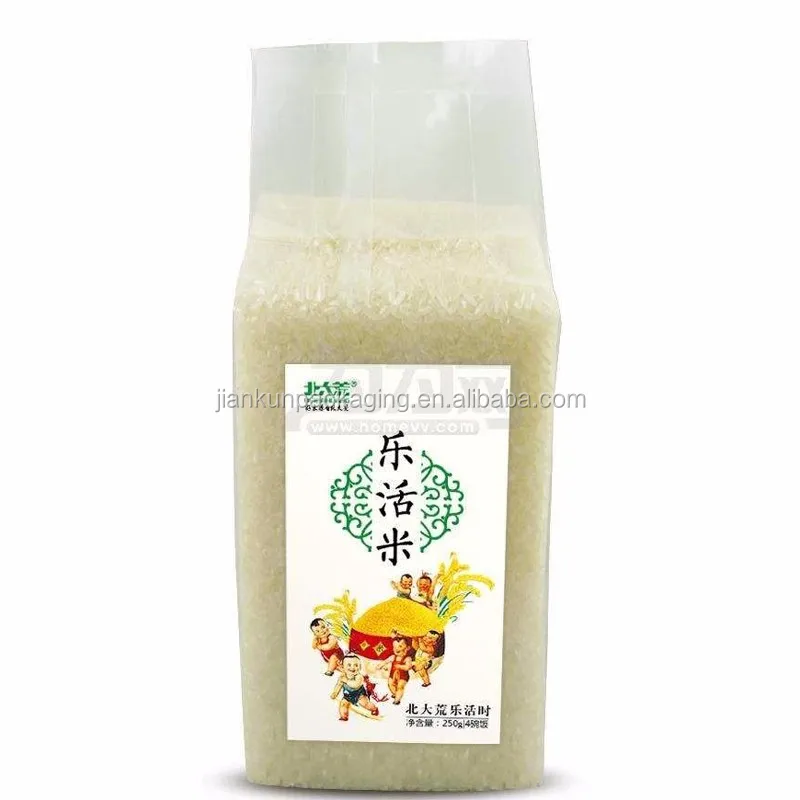 Transparent vacuum rice plastic packaging bag for sale