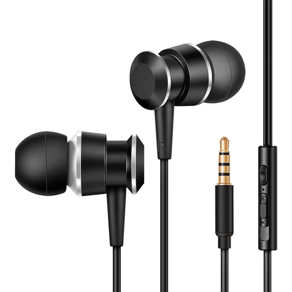 In Stock Magnetic Metal Earphone Volume Control Wired Earbud Handsfree Deep Bass Stereo Earphones With Mic, Black
In Stock Magnetic Metal Earphone Volume Control Wired Earbud Handsfree Deep Bass Stereo Earphones With Mic, Black