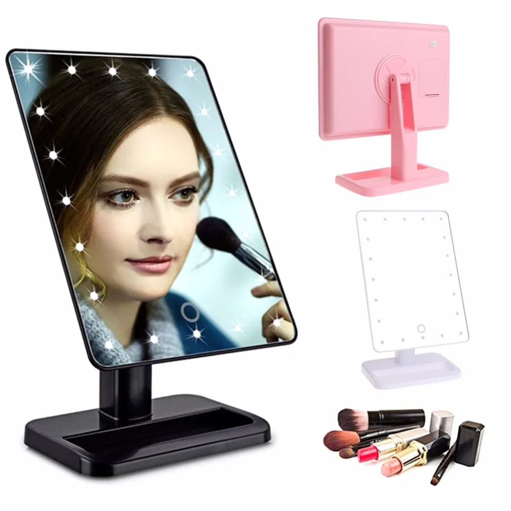 Vanity Mirror With Lights makeup 2017 new model Led light make up mirror/Led table mirror with touch control switch, Black,white,pink 
Vanity Mirror With Lights makeup 2017 new model Led light make up mirror/Led table mirror with touch control switch, Black,white,pink