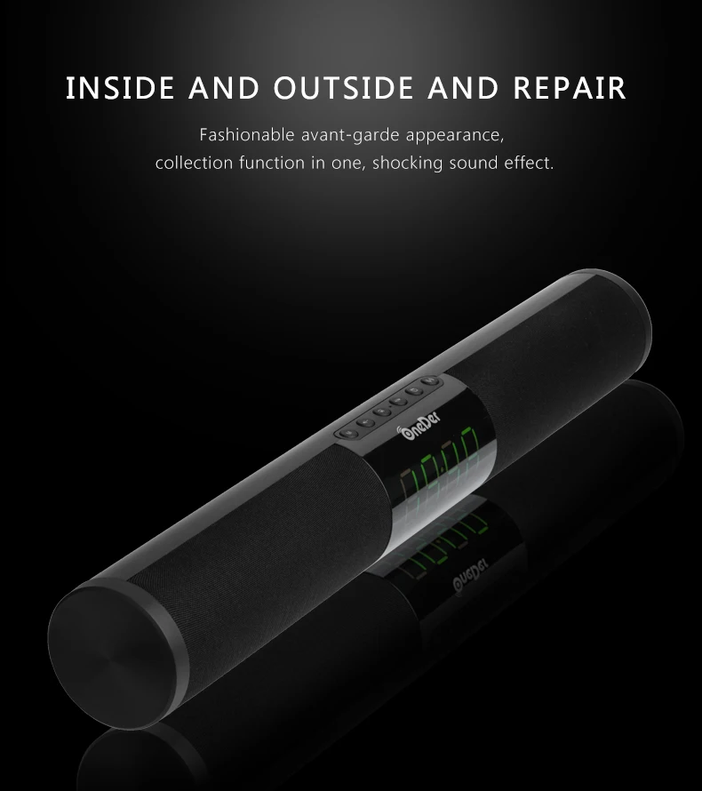 Top Quality Home Theater Stereo Good Sound Fashion Design LED Display Clock Alarm Wireless Bluetooth Home Theater Speaker - ANKUX.COM