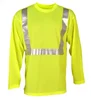Customized logo 100% polyester mesh long sleeve high visibility safety shirts