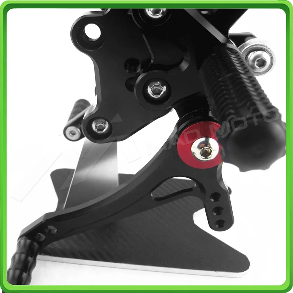 Motorcycle Adjustable Rearsets Rear set sets Foot Rest Pegs Pedal For KAWASAKI NINJA 300 Z300 2013 2014 2015 2016 2017 Black (8)