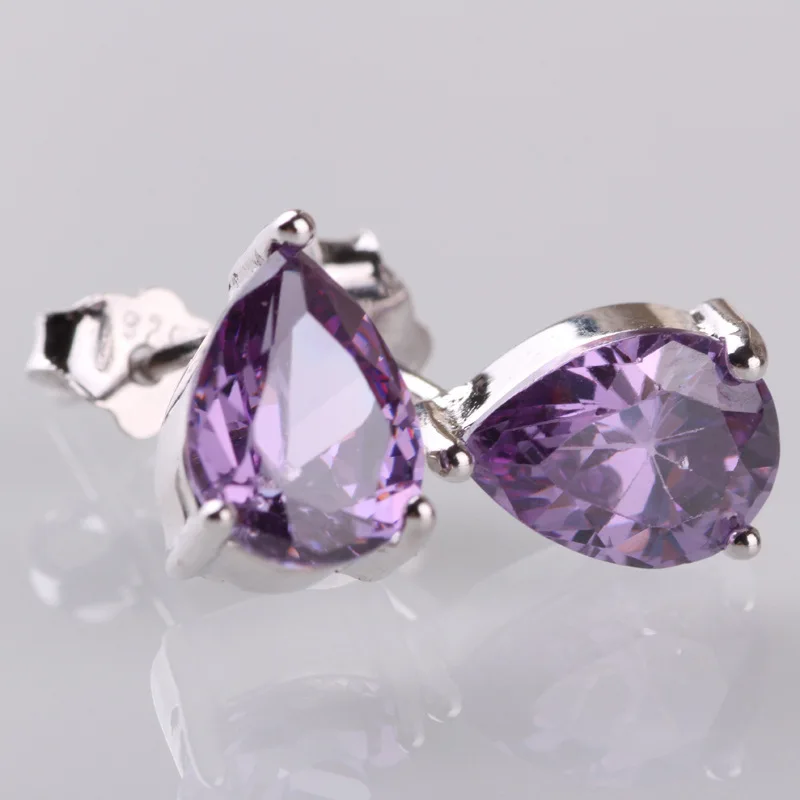 Purple Water droplets Shape CZ 925 Sterling Silver Earring, Silver Jewelry 925, Online Silver Jewelry
Purple Water droplets Shape CZ 925 Sterling Silver Earring, Silver Jewelry 925, Online Silver Jewelry