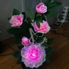 Artificial fiber optic flower light for wedding decoration