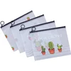 2019 New Arrival Hot Cactus Transparent PVC A5 File Folder Document Filing Bag Stationery Bag For Student Kids Pencil Case Box