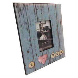 oem/odm handmade art gift wood mdf happy birthday photo frame