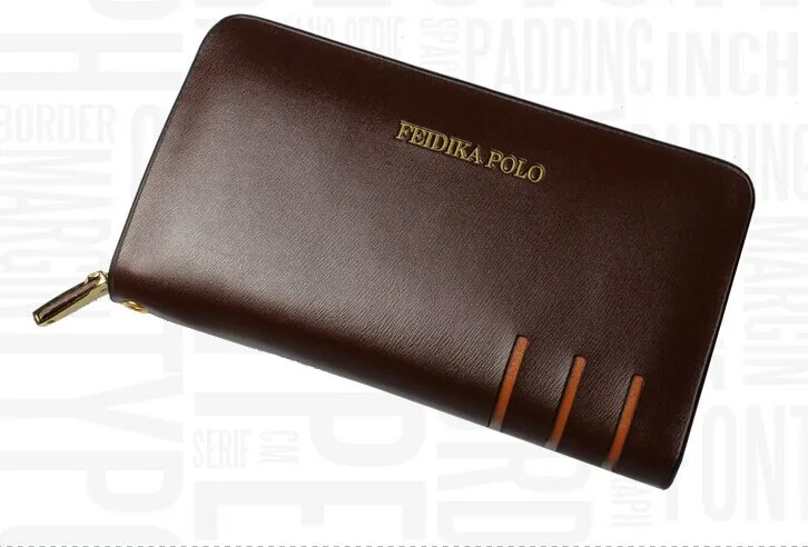 brand Male clutch cowhide single zipper long design genuine leather wallet day clutch Men mobile phone bag coin purse