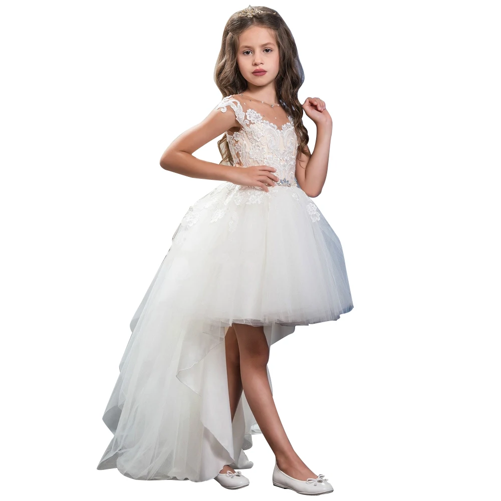 new kids gown long back short front tulle little girls evening dress 2-12 years, Picture color
new kids gown long back short front tulle little girls evening dress 2-12 years, Picture color