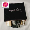 Wedding gifts for guests velvet embroidery zipper bag pouch with satin lining