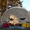 Steel Dome House Outdoor Greenhouse Camping Geodesic Dome Tent