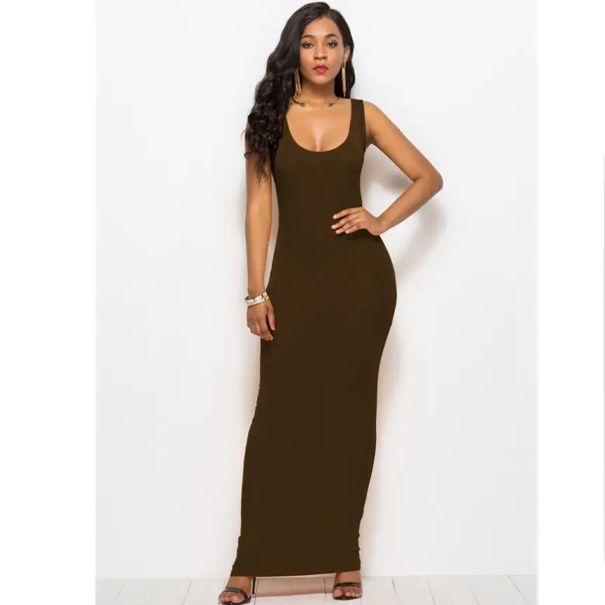 2018 Women Summer Dress Elegant Sexy Vest Slim Sleeveless Bodycon Casual Long Pencil Sheath Pencil Dresses A169 
2018 Women Summer Dress Elegant Sexy Vest Slim Sleeveless Bodycon Casual Long Pencil Sheath Pencil Dresses A169