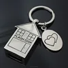 Real estate promotion gift custom laser engraving logo metal house shape usb flash drive with optional capacity