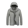 Soft coats winter wear water resistant OEM hooded goose padding men light down jacket