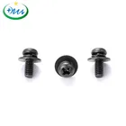 Steel Screw Spring Pan Head Cross Carbon Steel Sem Screw with Spring Washer and Flat Washer
