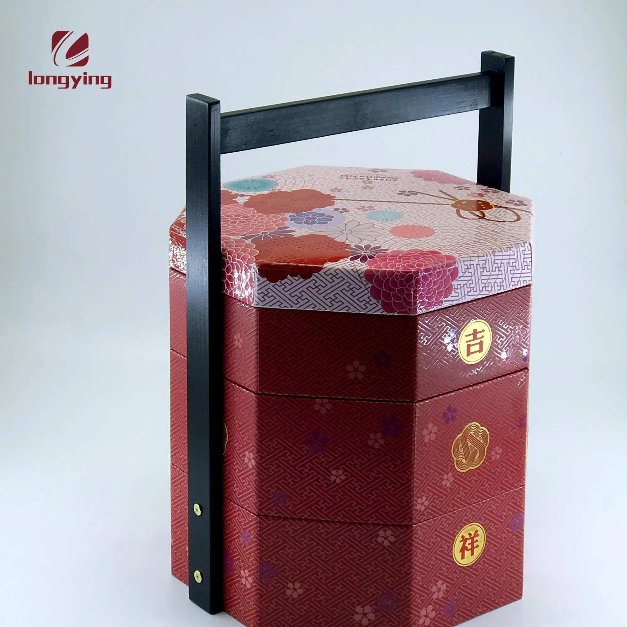 unique wooden handle food gift boxes wholesale ,food storage