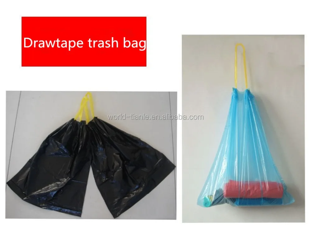 china supplier colored drawtape drawstring garbage bag trash