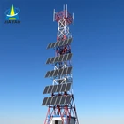 22M Self Supporting Telecom Antenna Cell Solar Power Bts Telecommunication Tower