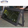 Black awning windows thermal break aluminum profile casement windows with modern flange fin