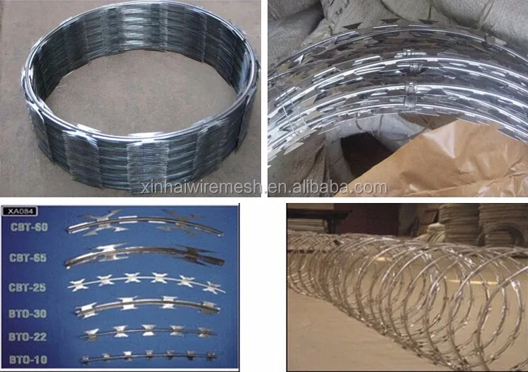 barbed razor wire/ stainless steel razor barbed wire/ razor wire