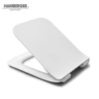Sanitary Ware Square Shape Urea Soft Close Toilet Seat in White