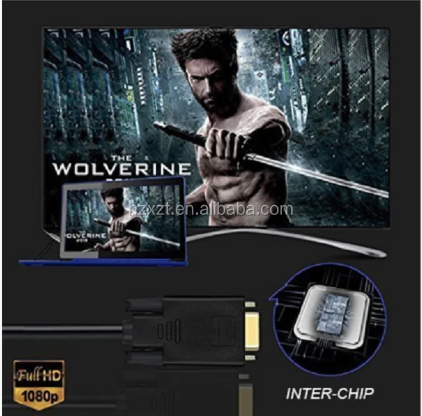 1.8m Full HD 1080P HDMI Male to VGA Active Cable Adapter cord - ANKUX.COM