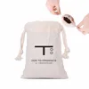 AZO Free Customize Drawstring Bags Wholesale Blank Pouch Bag Cotton