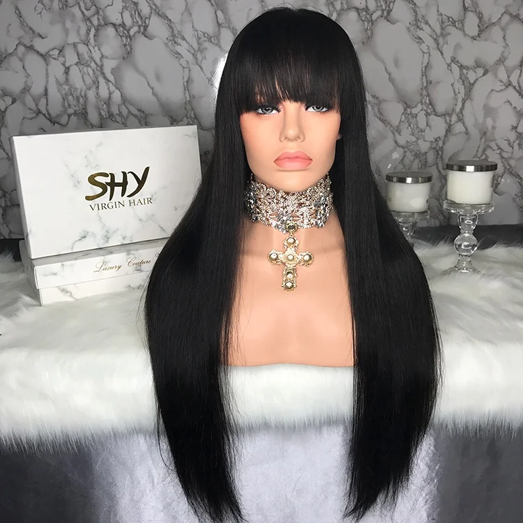Factory Dropship Virgin Cuticle Aligned Hair Human Hair Lace Front Wigs With Bangs Virgin Straight Remy Hair
Factory Dropship Virgin Cuticle Aligned Hair Human Hair Lace Front Wigs With Bangs Virgin Straight Remy Hair