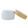 New product hot sale 30g 50g 100g 250g 500g plastic cream jar with bamboo lid
