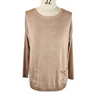 EF9099 Women's Clothing Mid Length Dirty Washed Lace Pullover Sweater Offshoulder Knit Dress